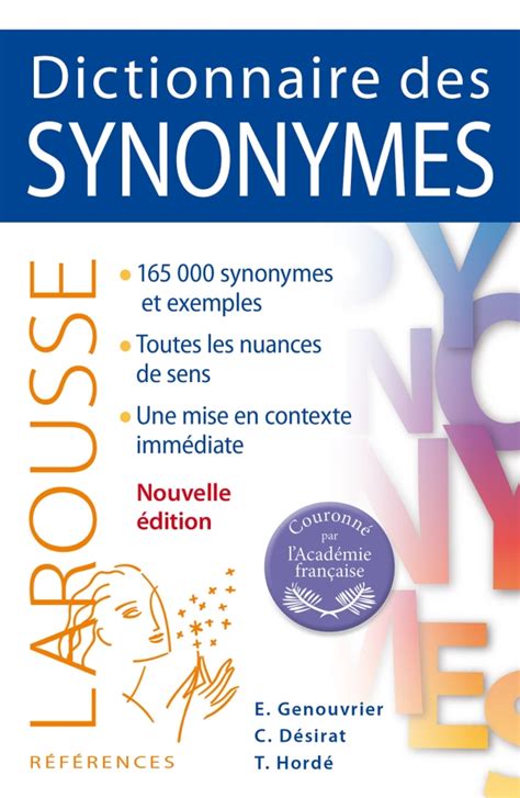 dictionnaire synonyme|Dictionnaire des Synonymes Français.